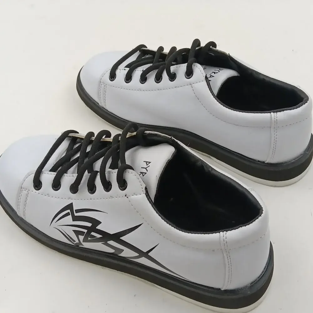 Pyramid Action Tribal Shoes Mens Size 10.5 White Bowling Sneakers Low Top